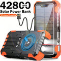 Solar Power Bank Wireless Charger