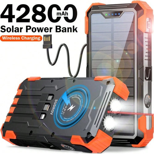 Solar Power Bank Wireless Charger