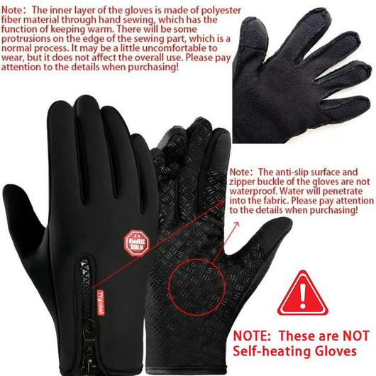 Outdoor Winter Gloves – Touchscreen Windproof Full-Finger