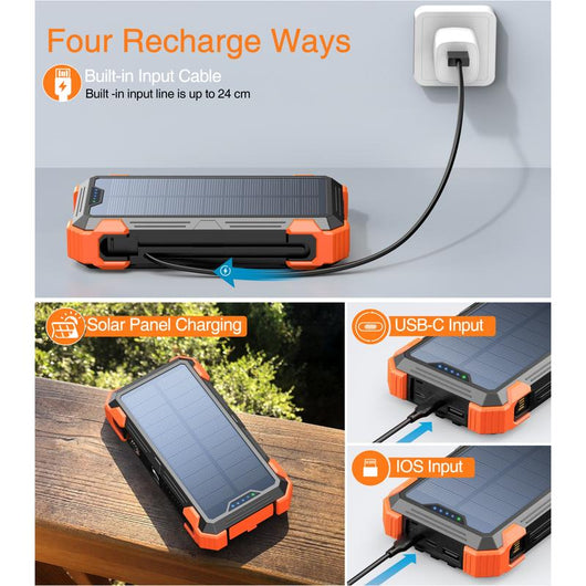 Solar Power Bank Wireless Charger