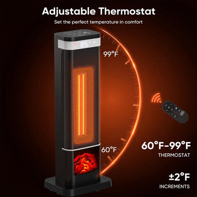 24-Inch Indoor Oscillating Space Heating System