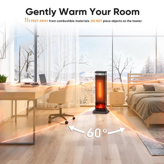 24-Inch Indoor Oscillating Space Heating System