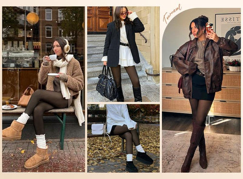 Tournesol Fleece Lined Tights One-Lined Seams