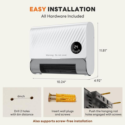 Smart Electric Wall Heater for Indoors