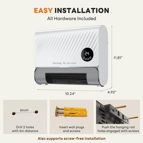 Smart Electric Wall Heater for Indoors