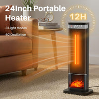 24-Inch Indoor Oscillating Space Heating System