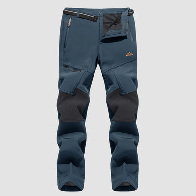 Men's Fleece-Lined Ski Pants - Water-Resistant, 4 Zip Pockets