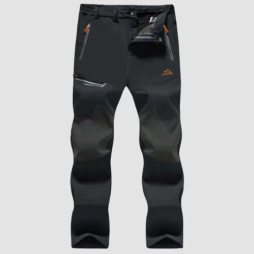 Men's Fleece-Lined Ski Pants - Water-Resistant, 4 Zip Pockets