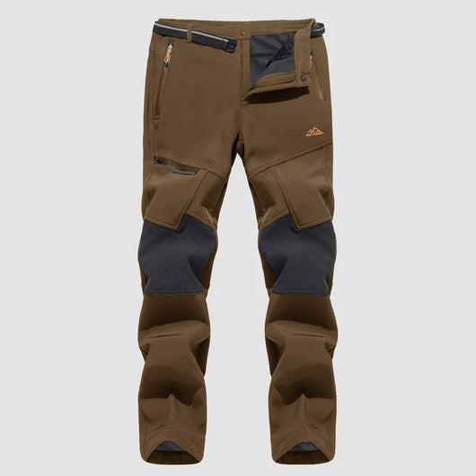 Men's Fleece-Lined Ski Pants - Water-Resistant, 4 Zip Pockets