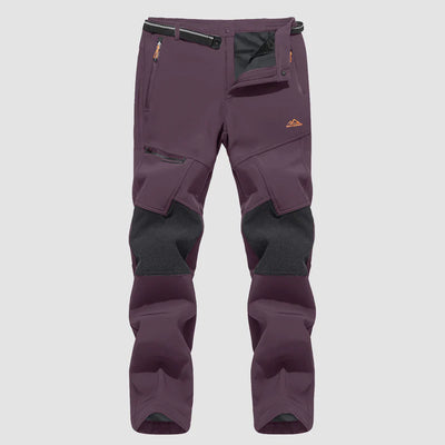 Men's Fleece-Lined Ski Pants - Water-Resistant, 4 Zip Pockets