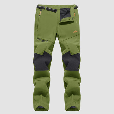 Men's Fleece-Lined Ski Pants - Water-Resistant, 4 Zip Pockets