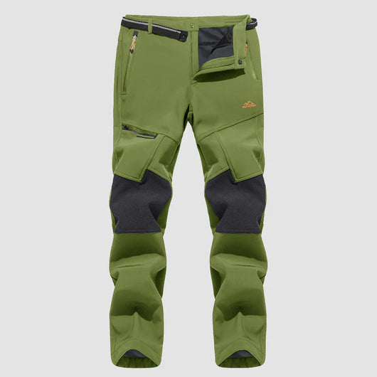 Men's Fleece-Lined Ski Pants - Water-Resistant, 4 Zip Pockets