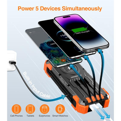 Solar Power Bank Wireless Charger