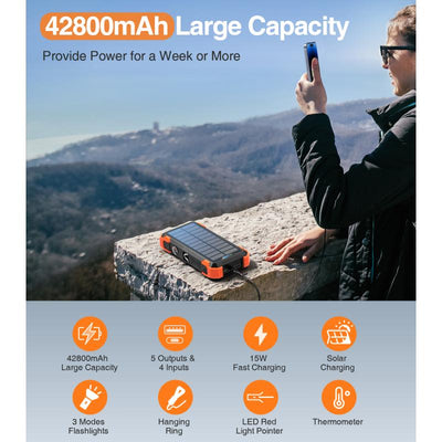 Solar Power Bank Wireless Charger