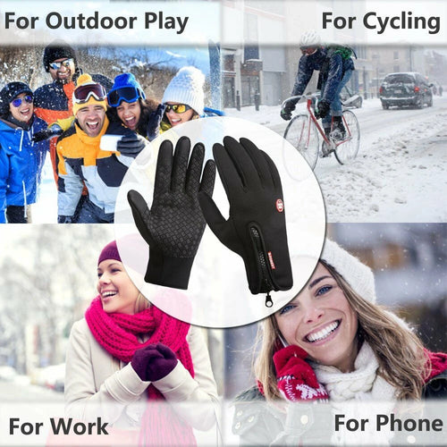 Outdoor Winter Gloves – Touchscreen Windproof Full-Finger